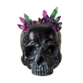 Black Skull with Crystals