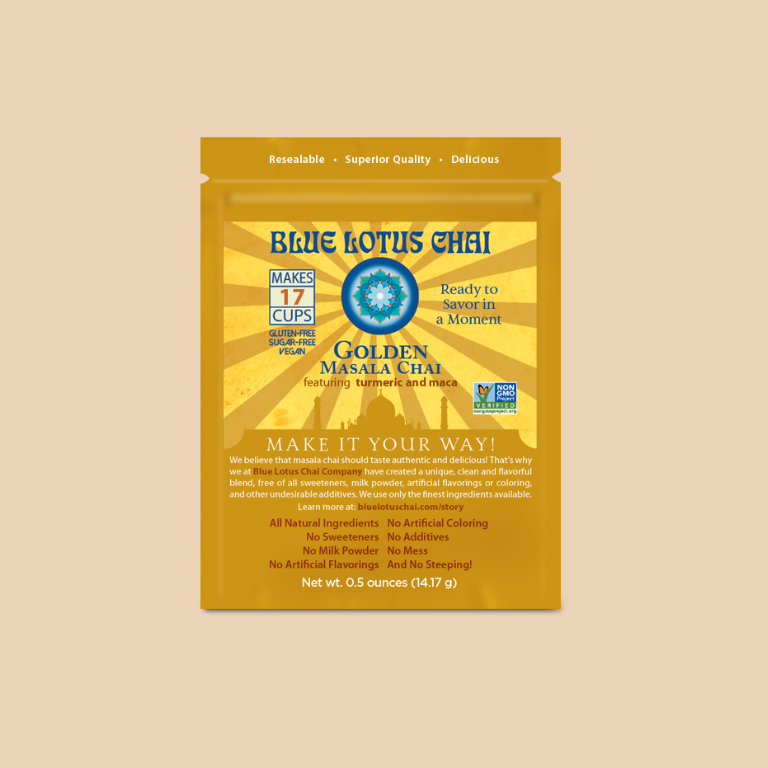 Blue Lotus Chai Golden Masala Chai – 0.5 oz Pouch