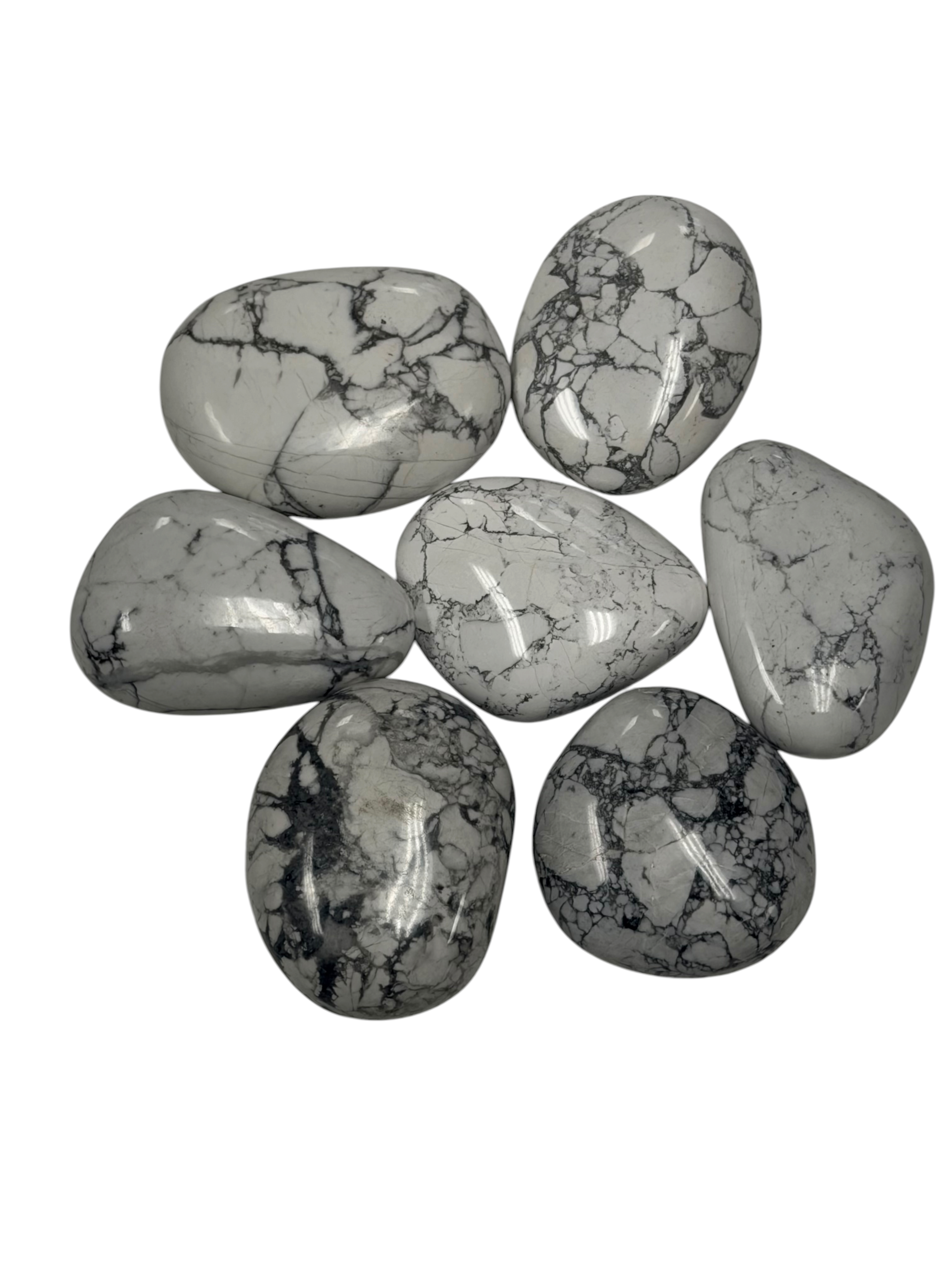 Howlite Palm Stone