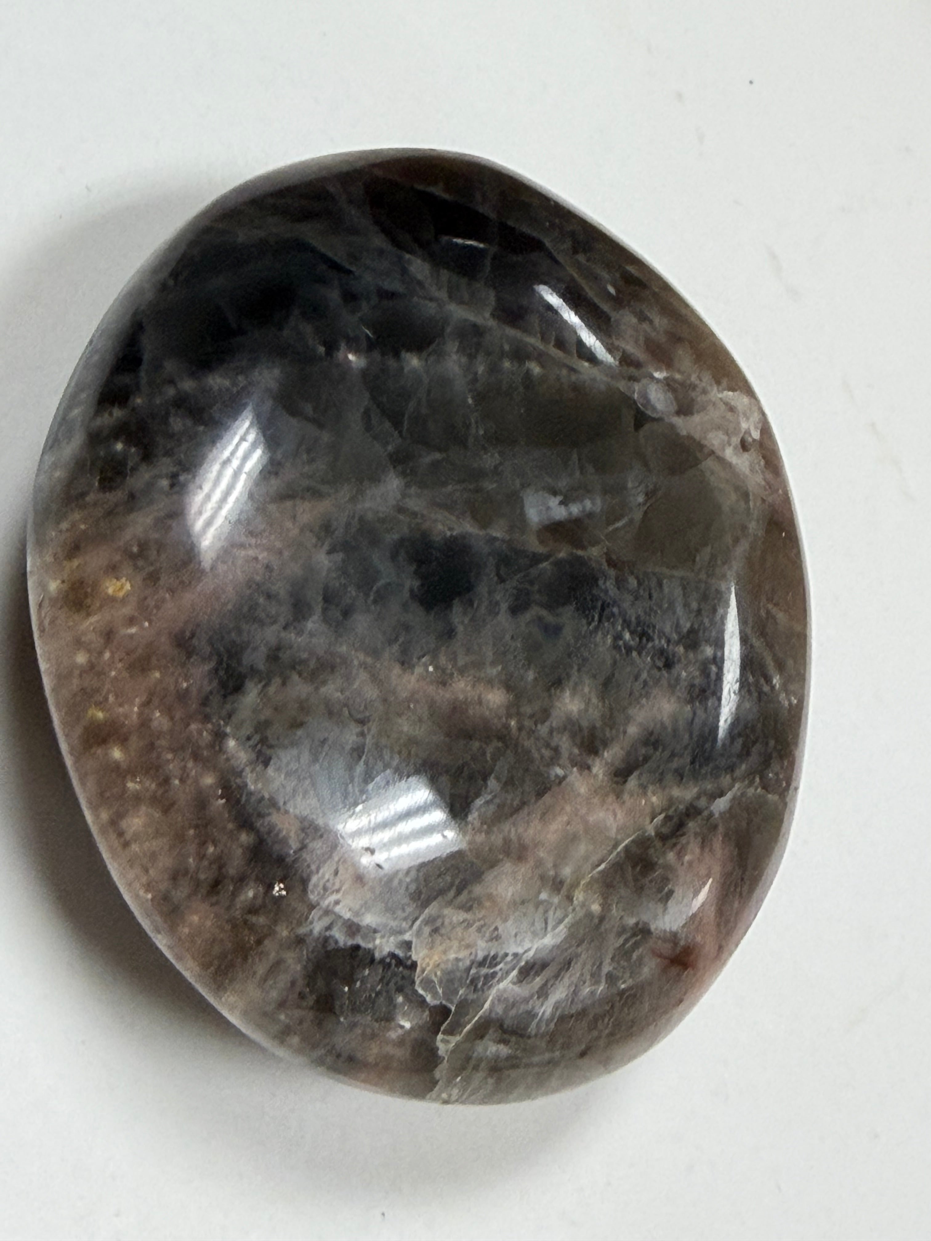 Black Moonstone Palm Stone