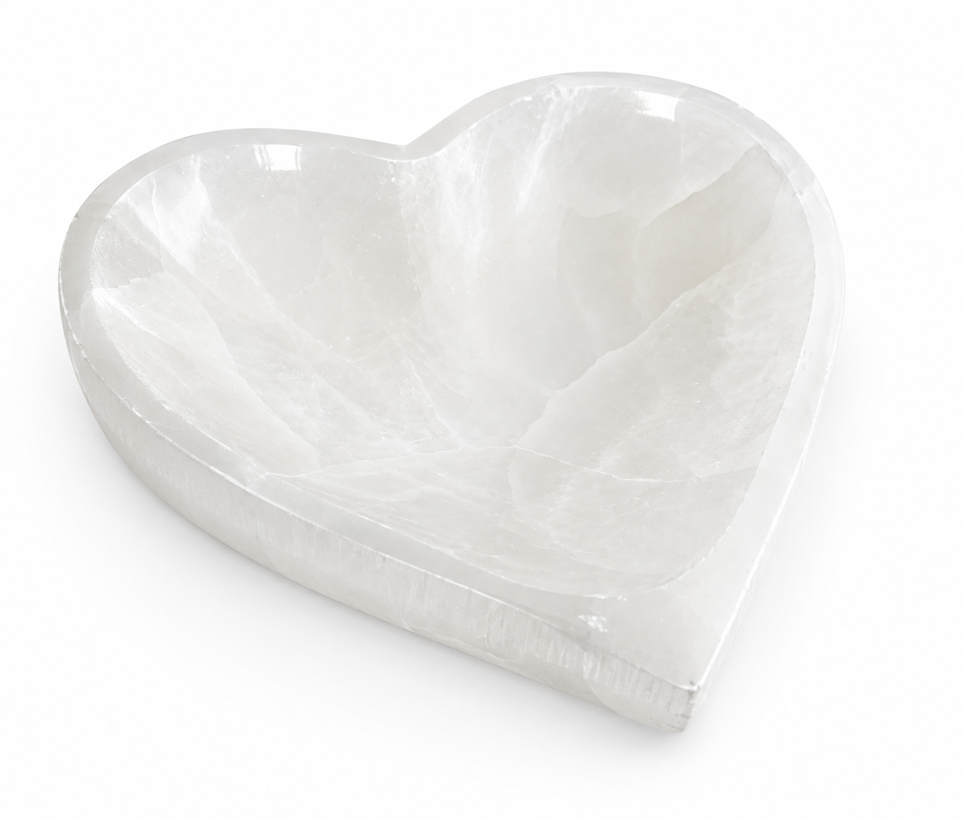 20cm Heart Selenite Dish