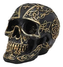 Celtic Trinity Knotwork Crusader Templar Knights Cross Black Gold Skull Statue