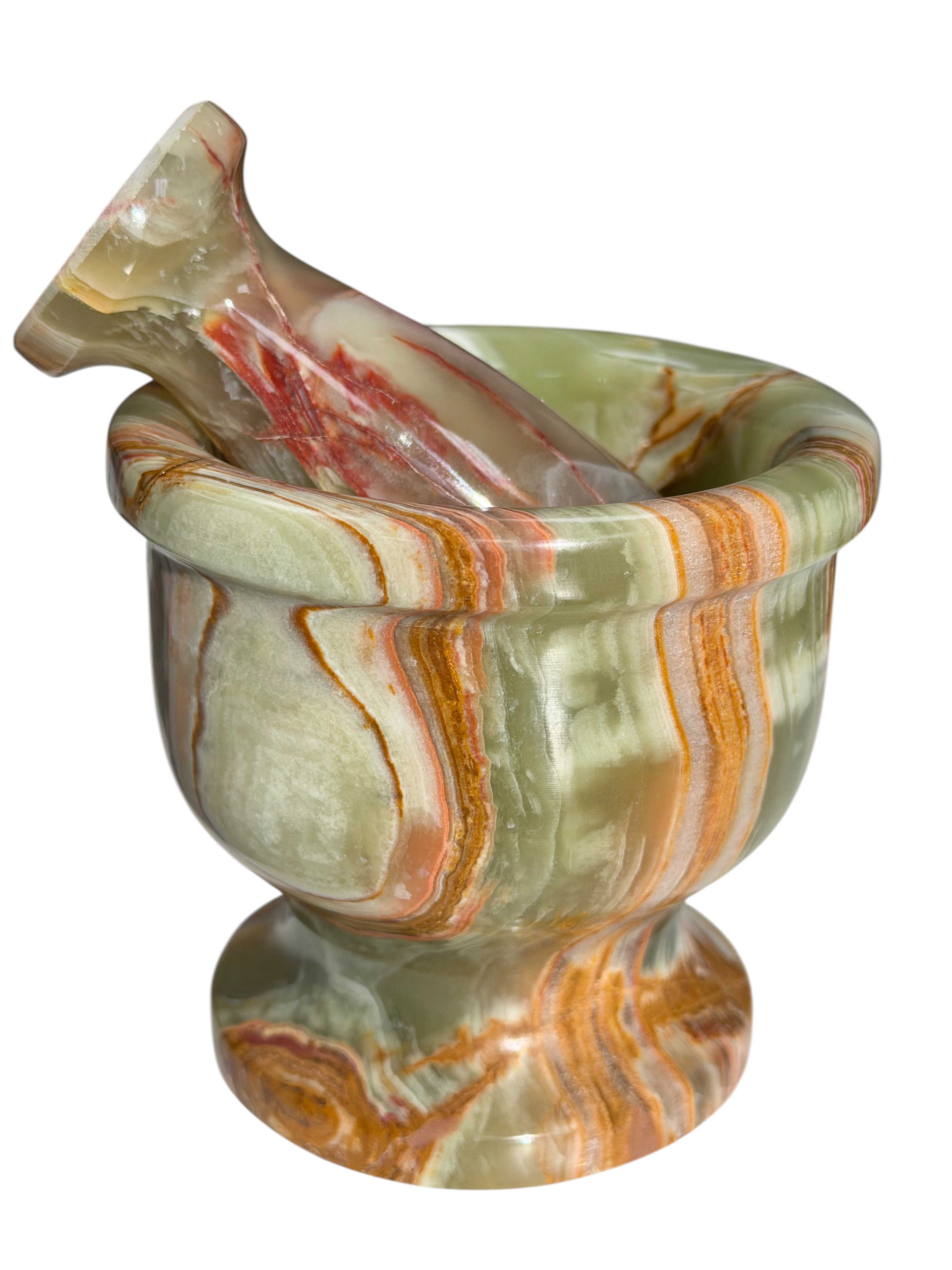 4" Green Onyx Pestle & Mortar #4