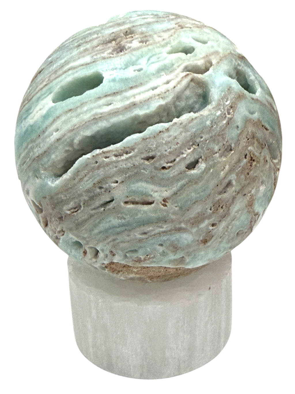 Blue Aragonite Sphere 60mm