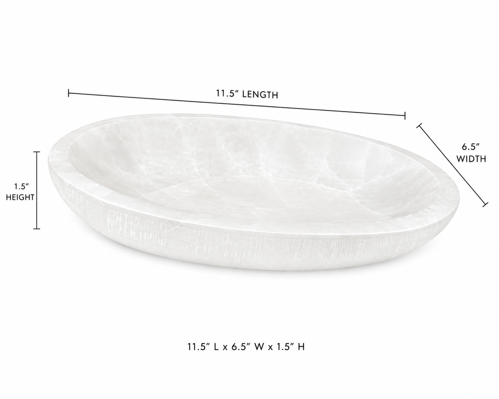 XL Oval Selenite Dish
