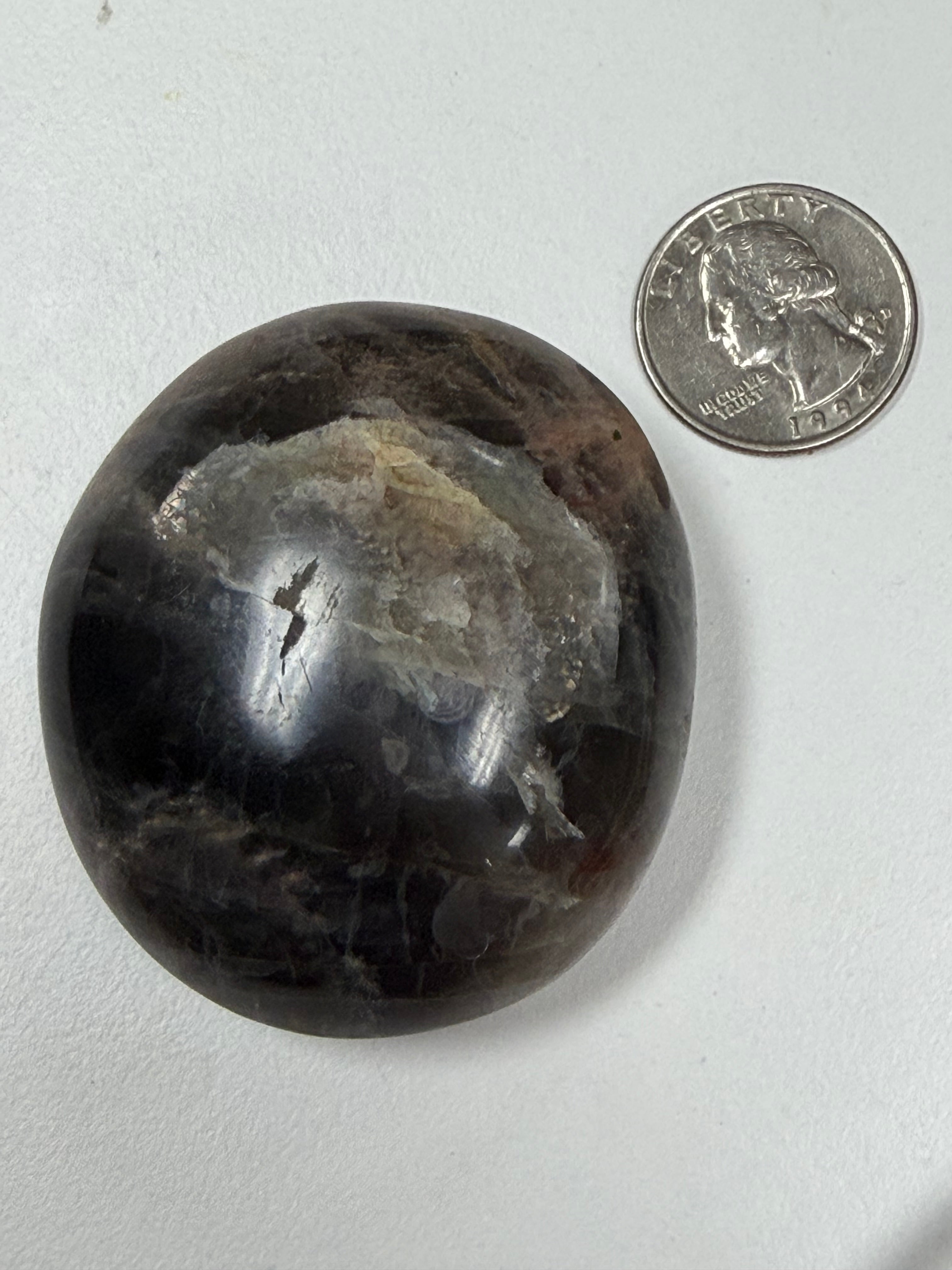 Black Moonstone Palm Stone