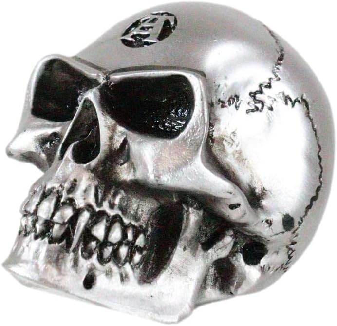 Silver Philosophus Magus Alchemist Skull Gear Shift Knob & Paperweight