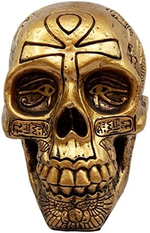 Gods of Egypt Skull Figurine — Nefertiti, King Tut & the Ankh