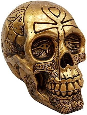 Gods of Egypt Skull Figurine — Nefertiti, King Tut & the Ankh