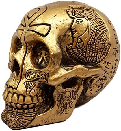 Gods of Egypt Skull Figurine — Nefertiti, King Tut & the Ankh