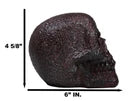 Rustic Corroded Dark Bronze Metallic Finish Skull