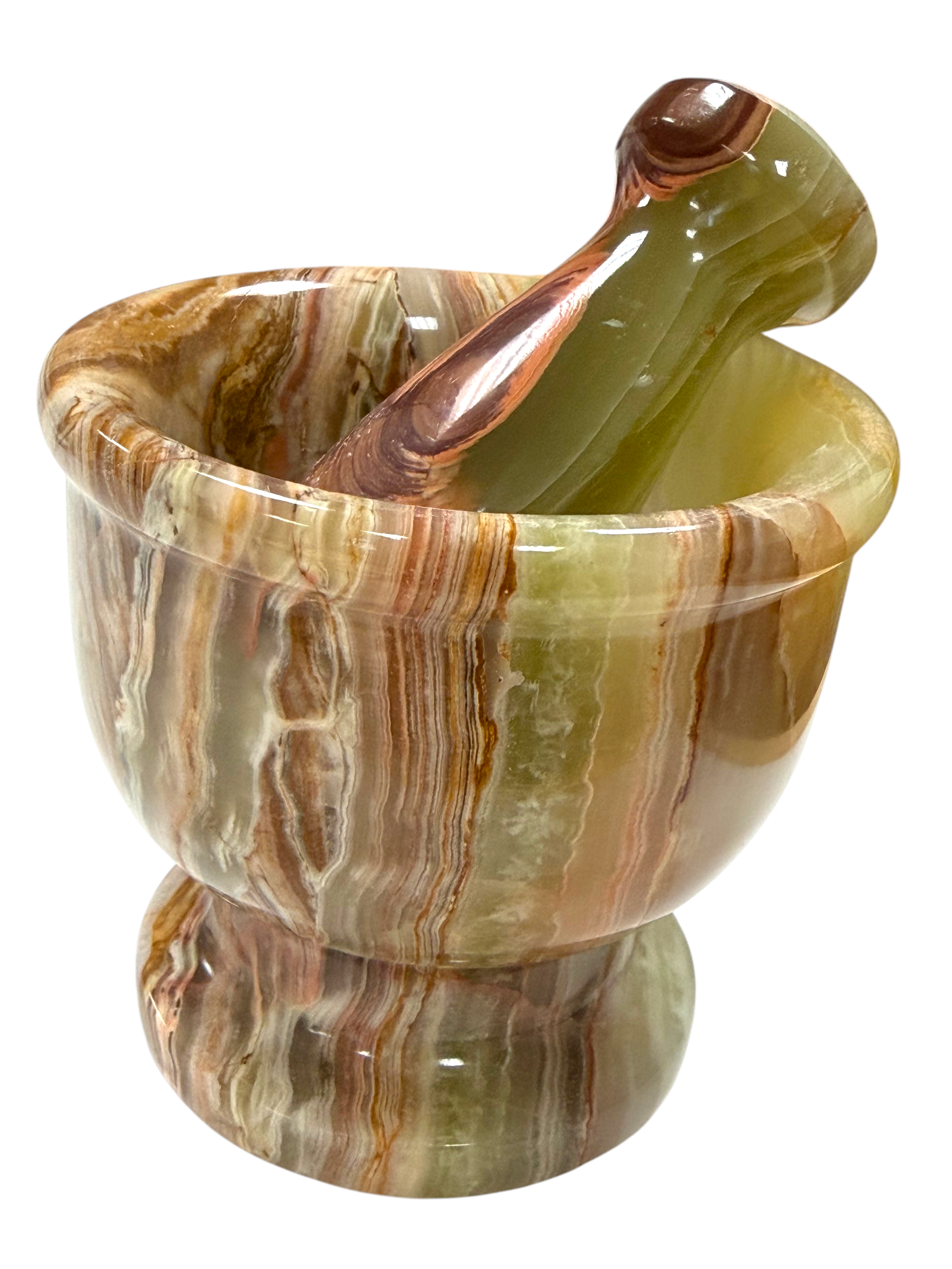 4" Green Onyx Pestle & Mortar #2