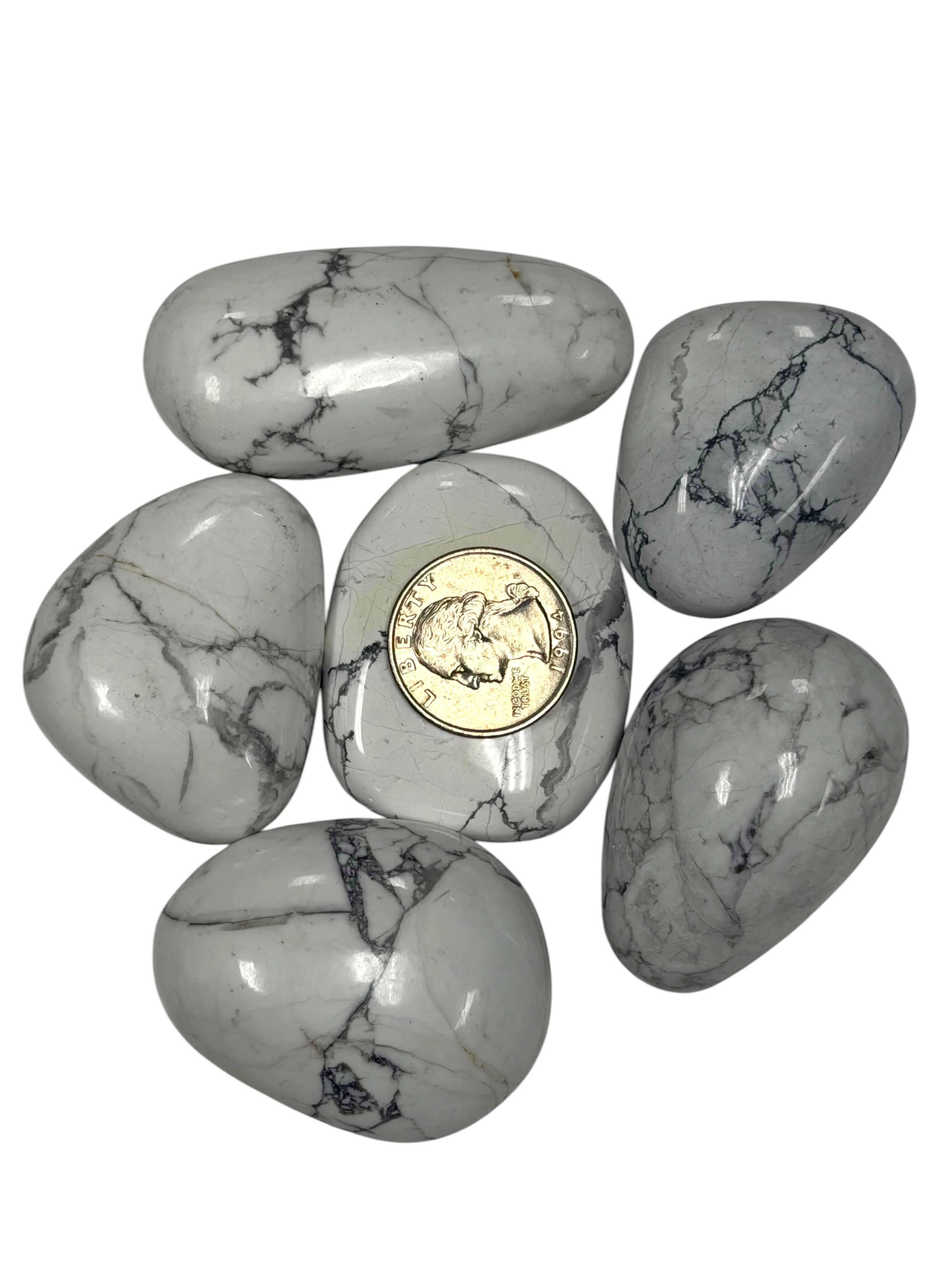 Howlite Palm Stone