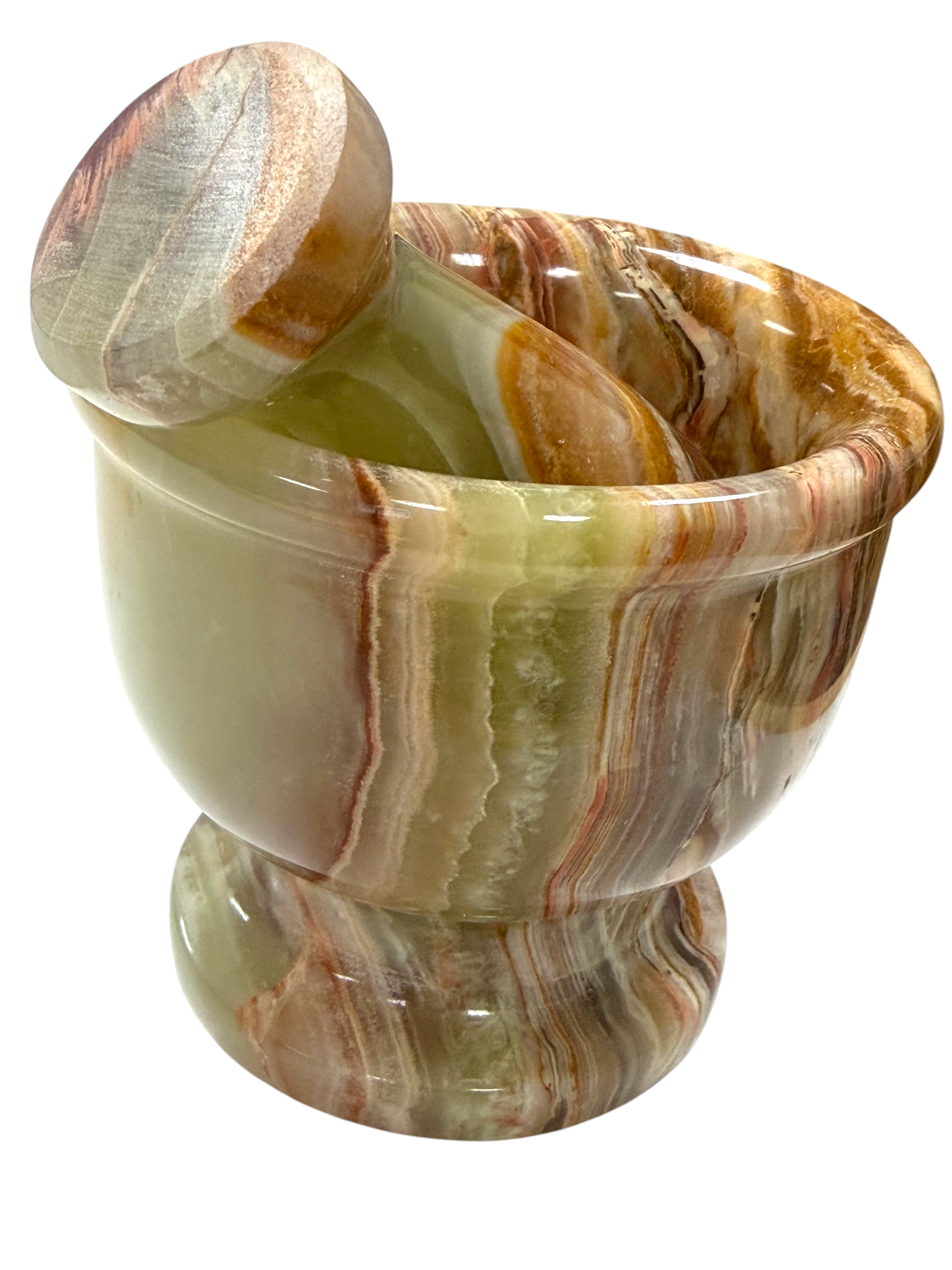 4" Green Onyx Pestle & Mortar #2
