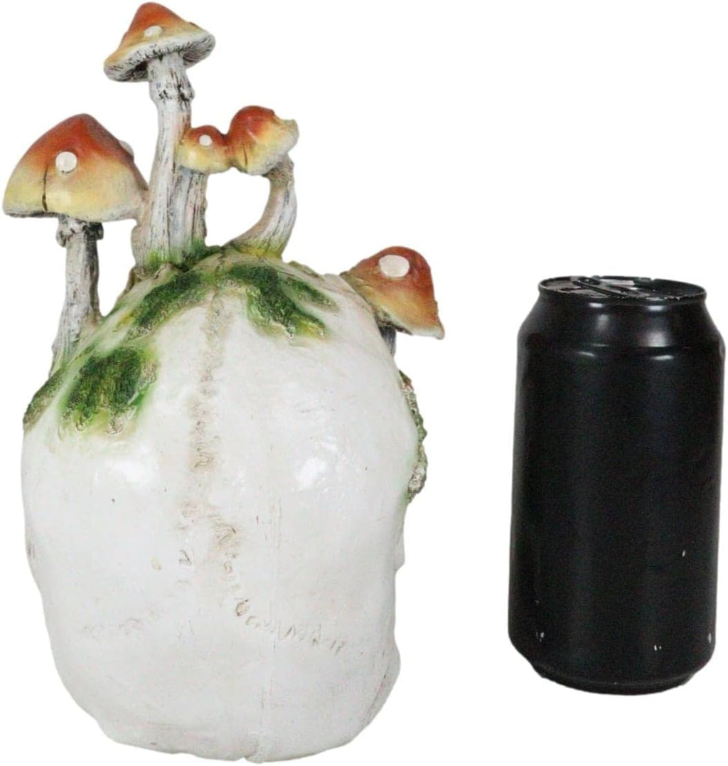 Large Skull with Orange Mushrooms