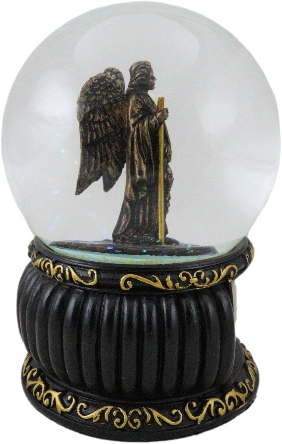 Prayer to Saint Raphael Glitter Water Globe with Prayer Plaque