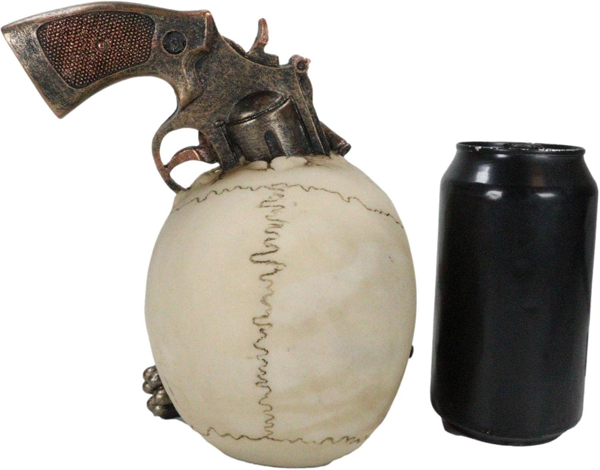 Outlaw Pistol Skull Figurine