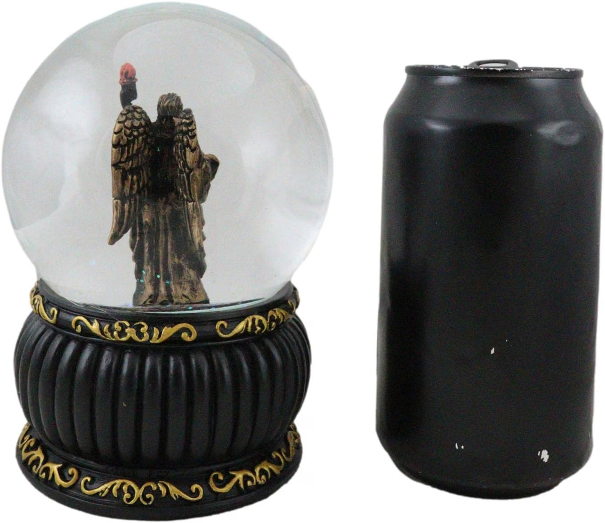 Prayer to Saint Uriel Glitter Water Globe with Prayer Plaque
