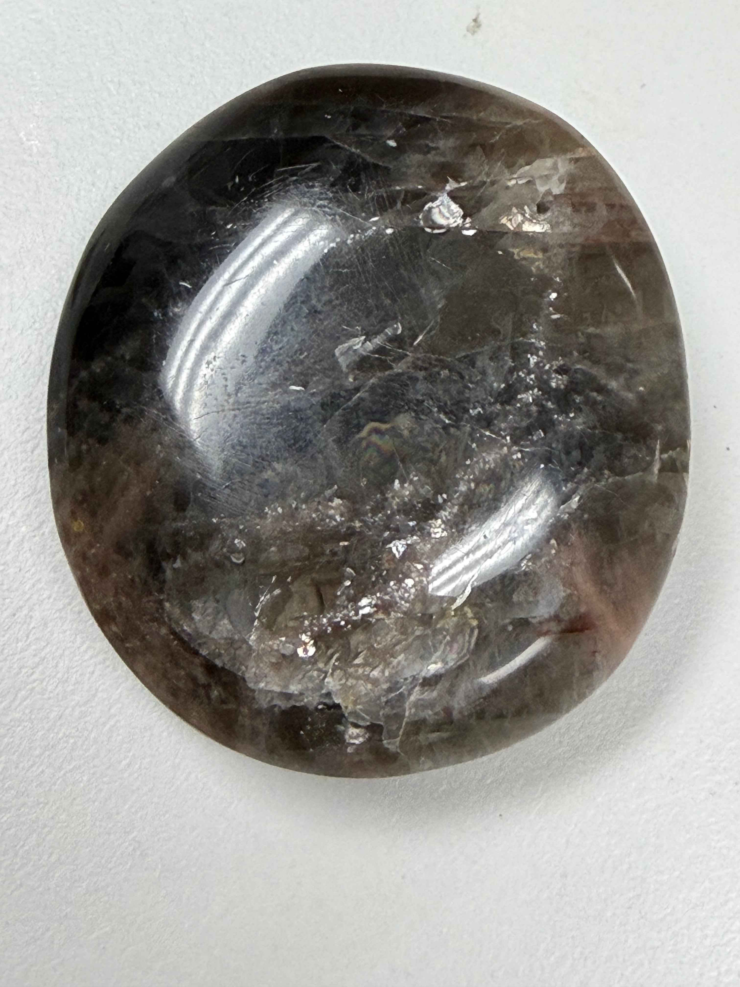 Black Moonstone Palm Stone