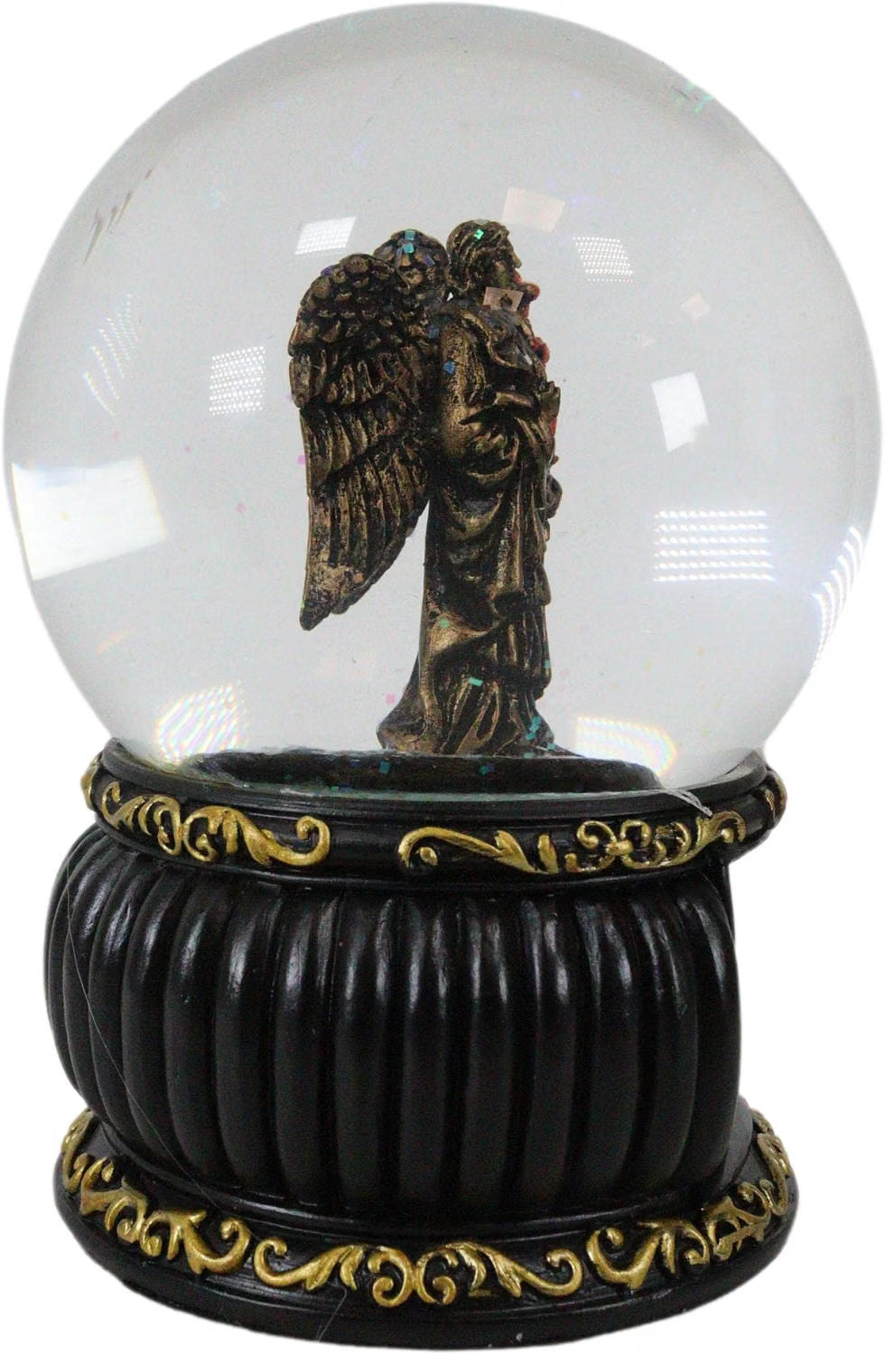 Prayer to Saint Gabriel Glitter Water Globe with Prayer Plaque