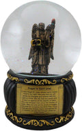 Prayer to Saint Uriel Glitter Water Globe with Prayer Plaque