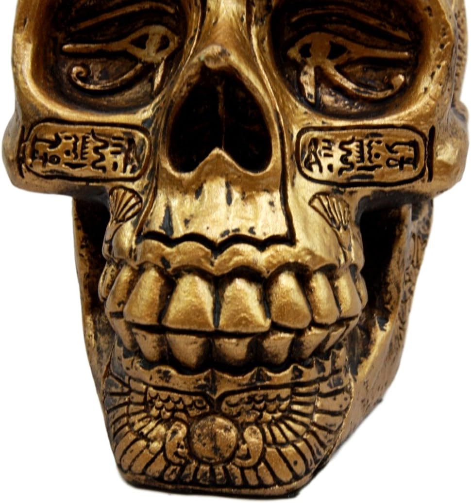 Gods of Egypt Skull Figurine — Nefertiti, King Tut & the Ankh