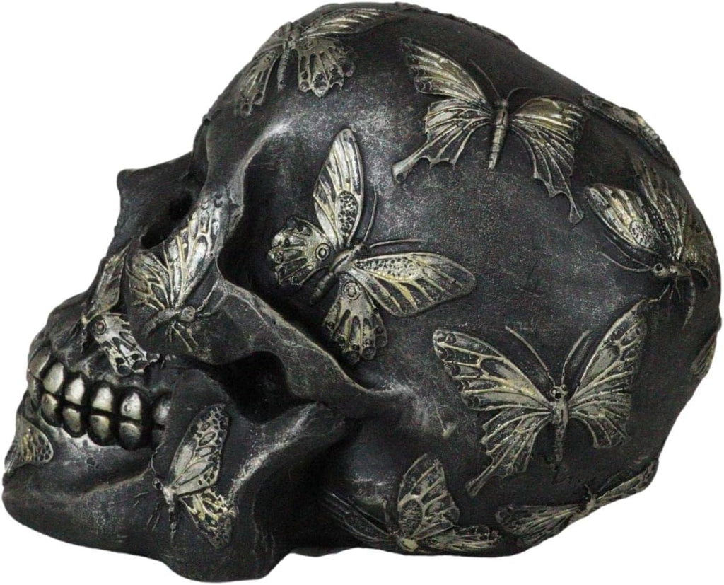 Butterfly Tattoo Skull Figurine — Metamorphosis