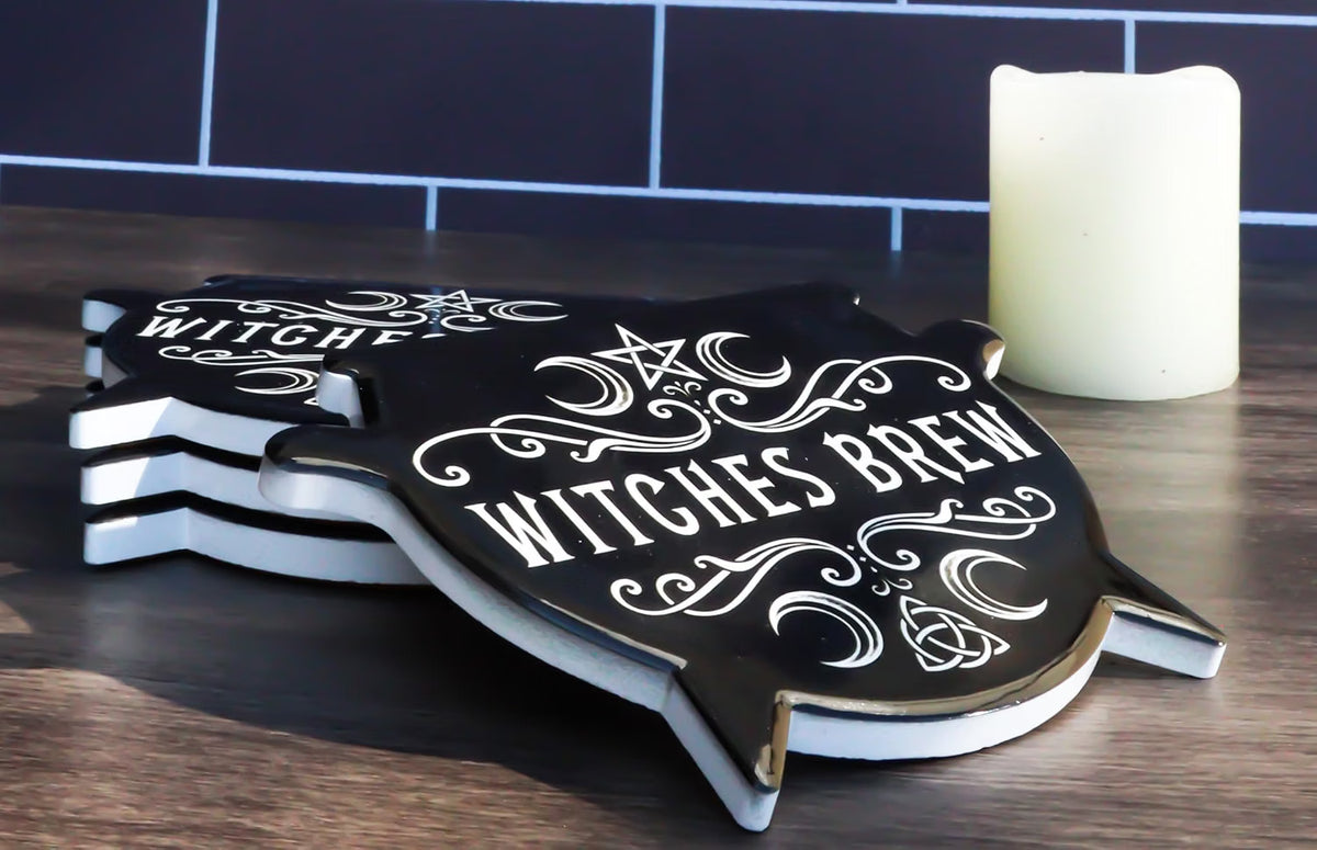 Witches Brew Cauldron Coaster Set of 4