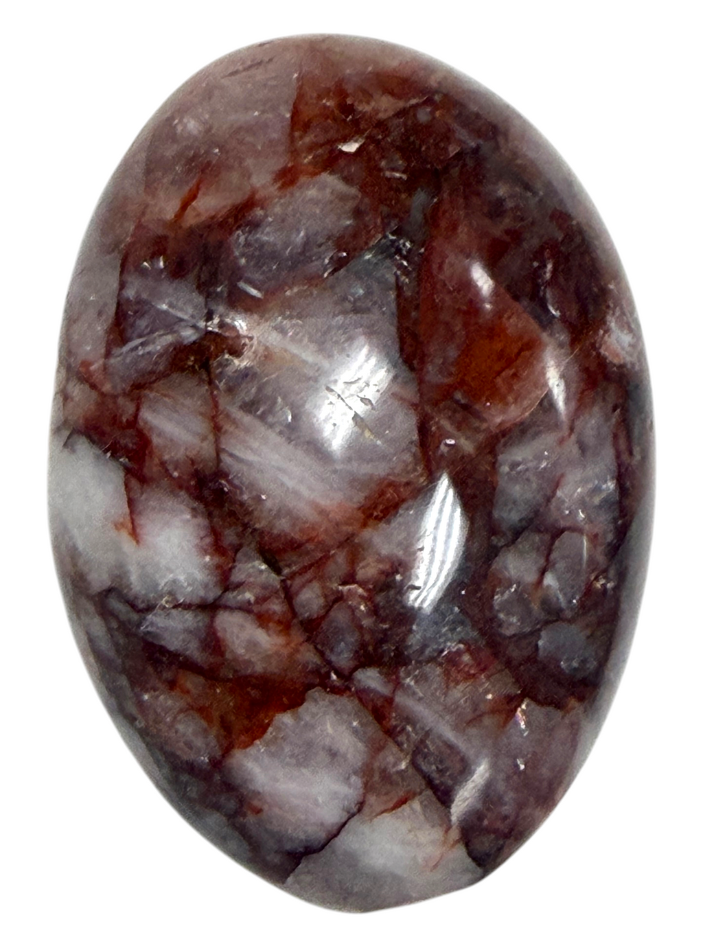 Hematoid Quartz Palm Stone