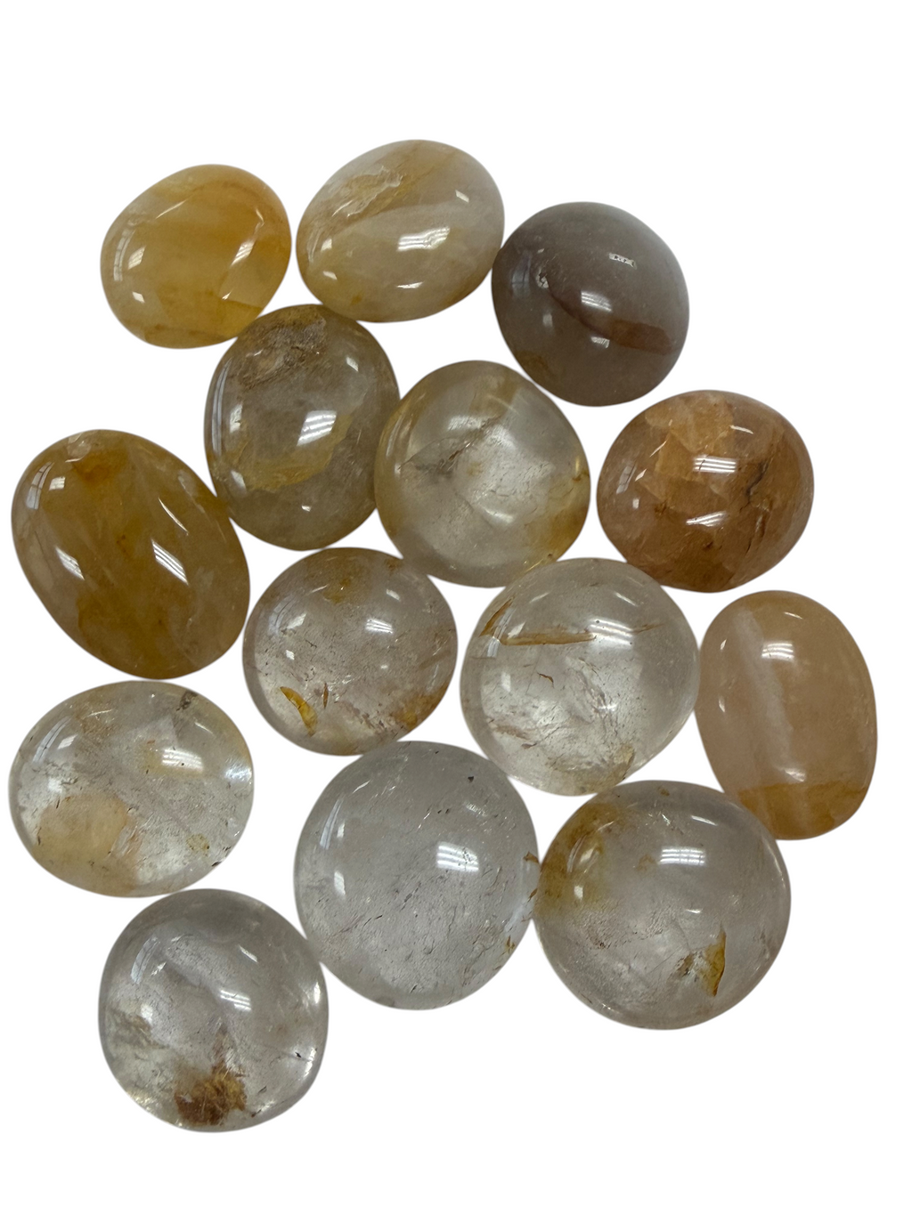 Golden Healer Quartz Palm Stone