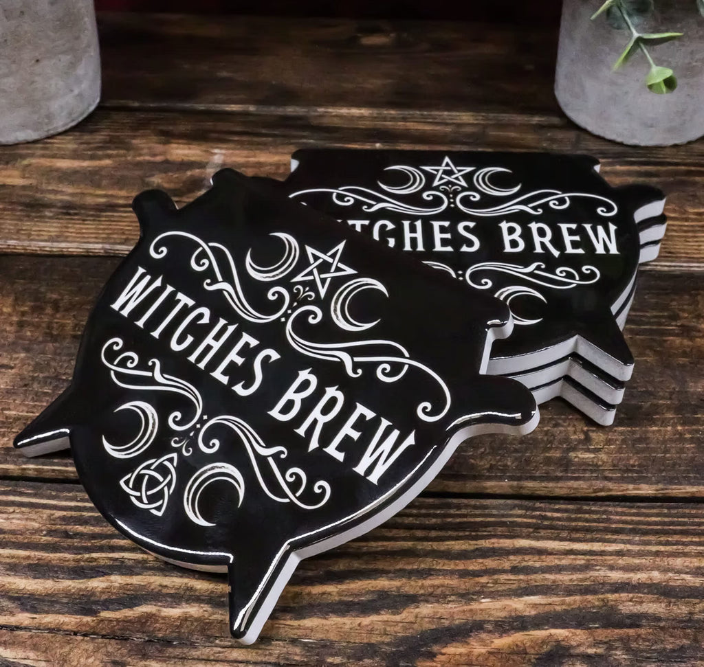 Witches Brew Cauldron Coaster Set of 4