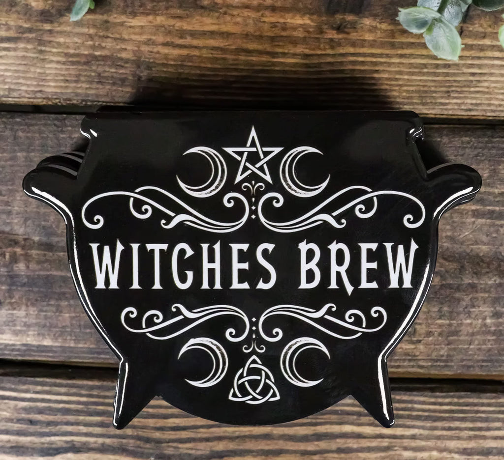 Witches Brew Cauldron Coaster Set of 4