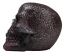 Rustic Corroded Dark Bronze Metallic Finish Skull