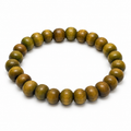 8mm Aloeswood Agarwood stretch bracelet with olive brown rounded wooden beads