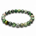 8mm Variscite Beaded Bracelet on a clean white background