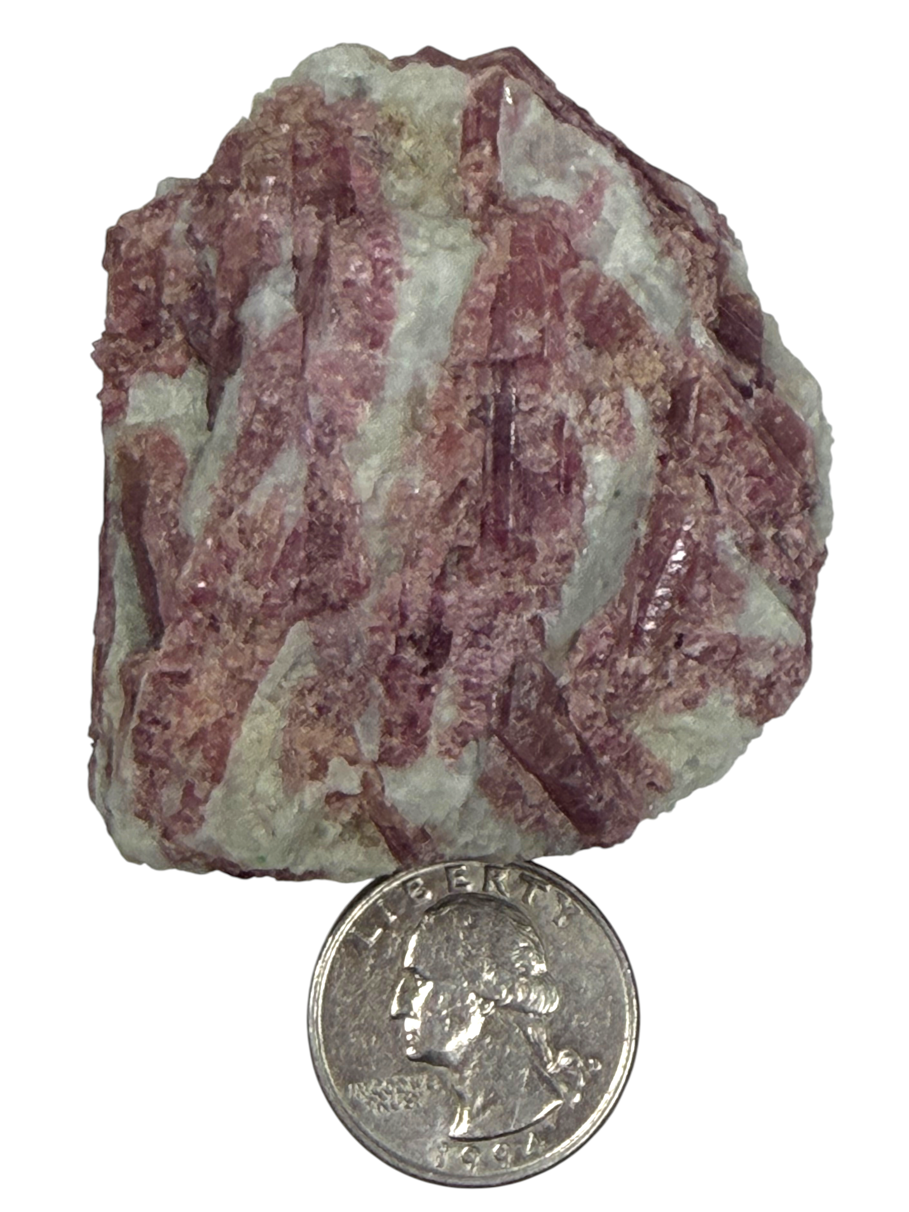 Pink Tourmaline in Kyanite
