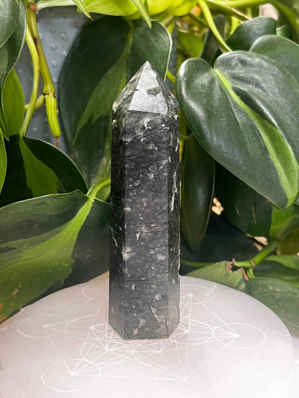 Prehnite with Epidote Rutile Tower