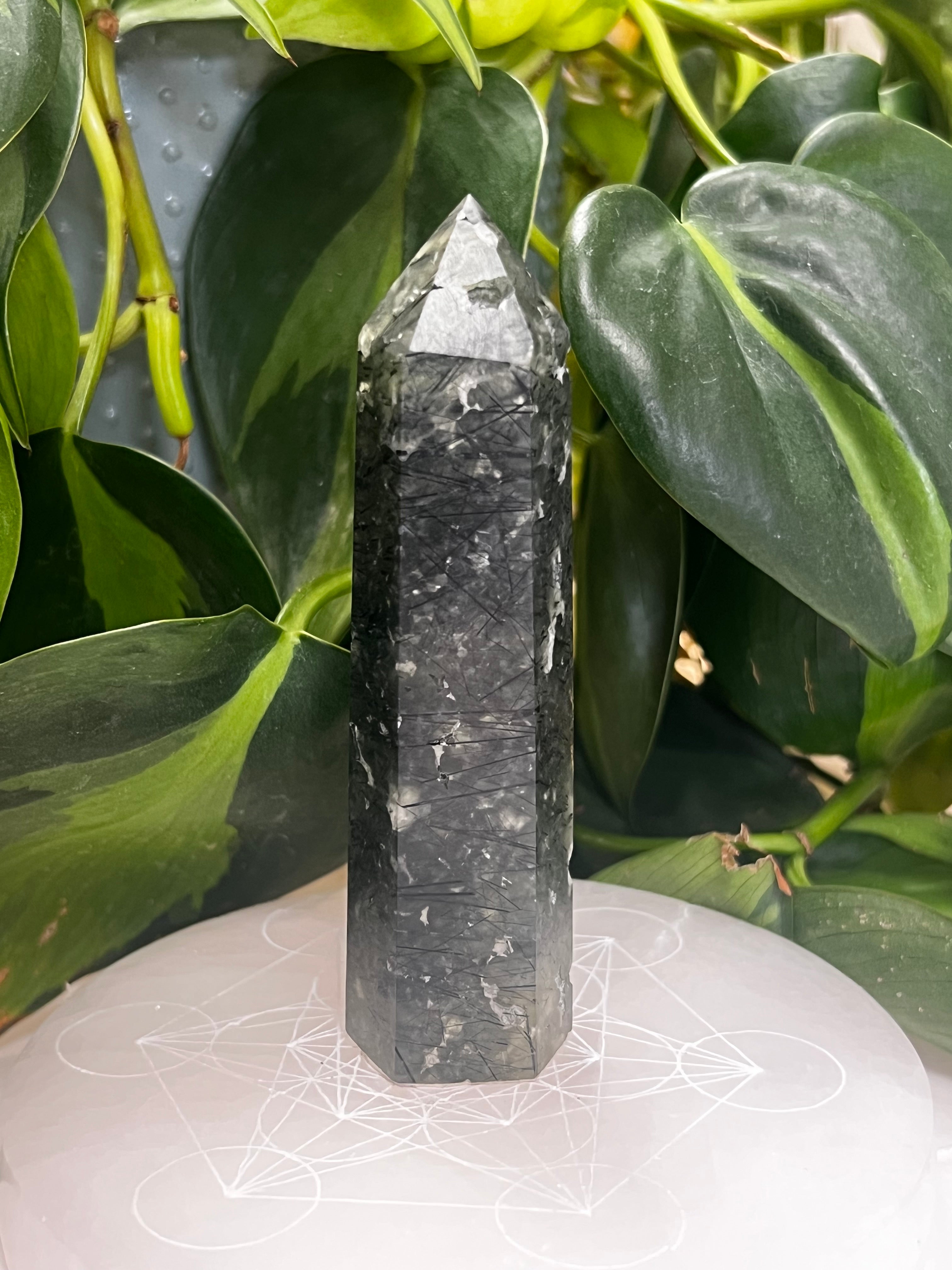 Prehnite with Epidote Rutile Tower