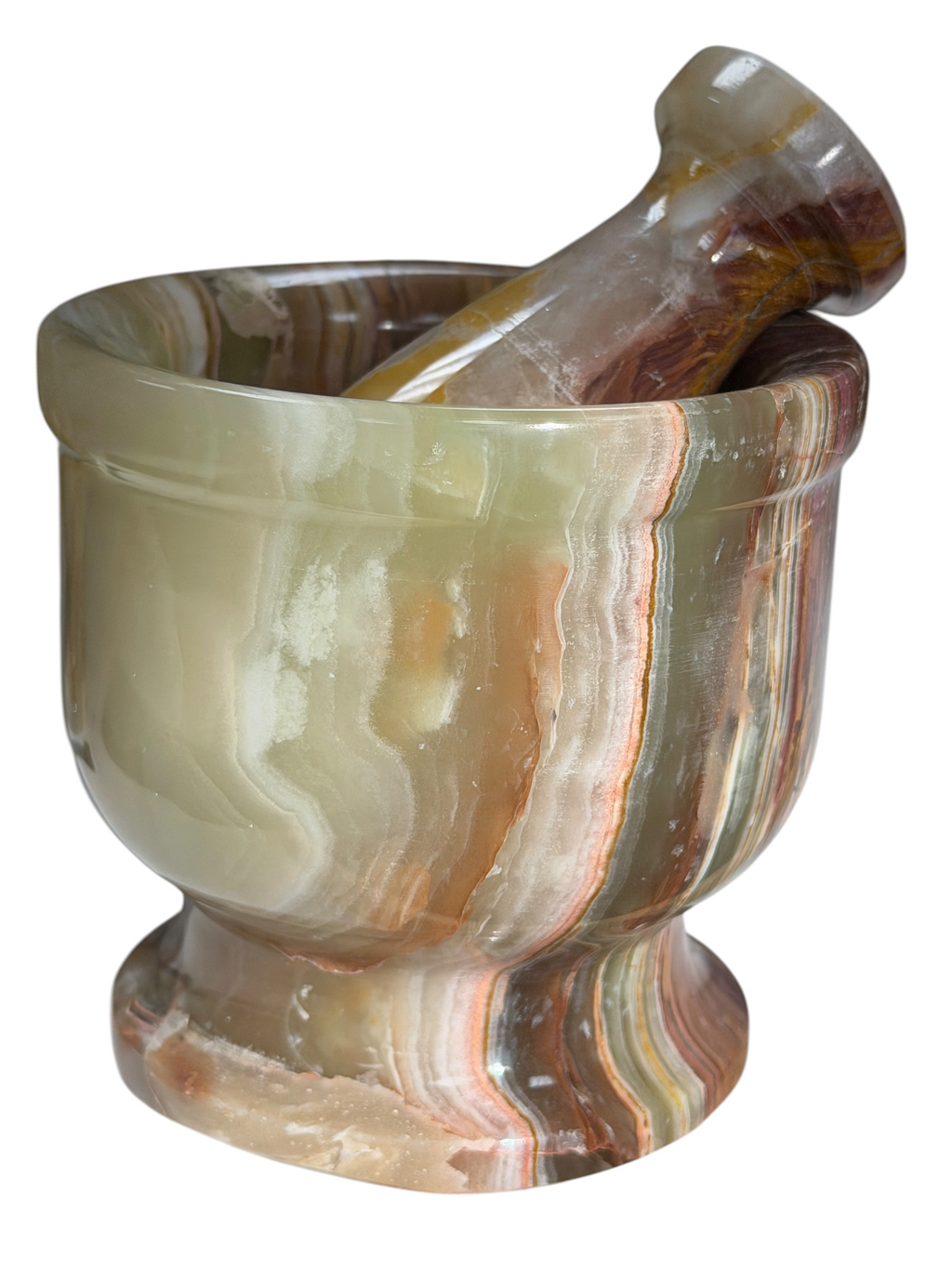 4" Green Onyx Pestle & Mortar #3