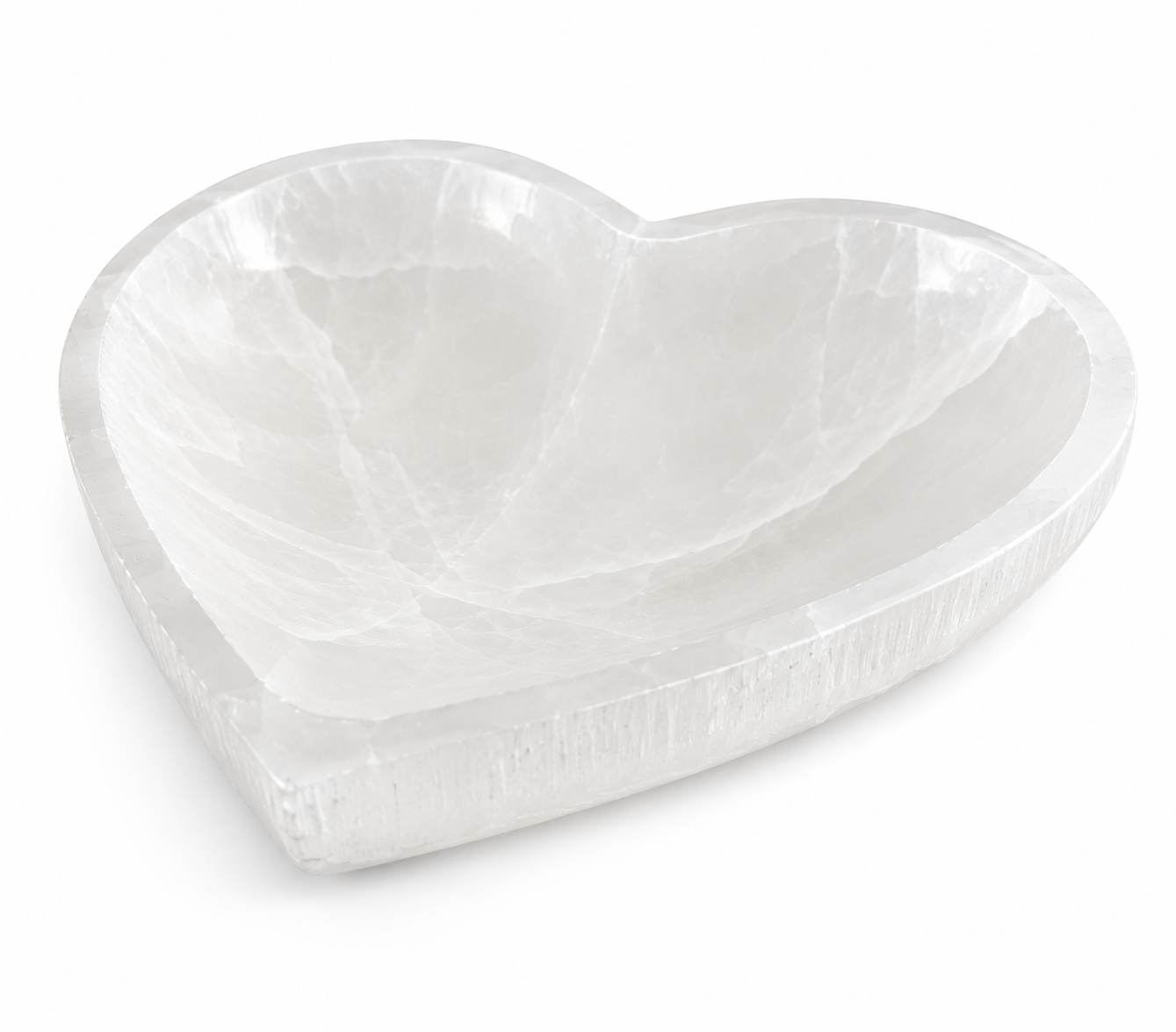 20cm Heart Selenite Dish