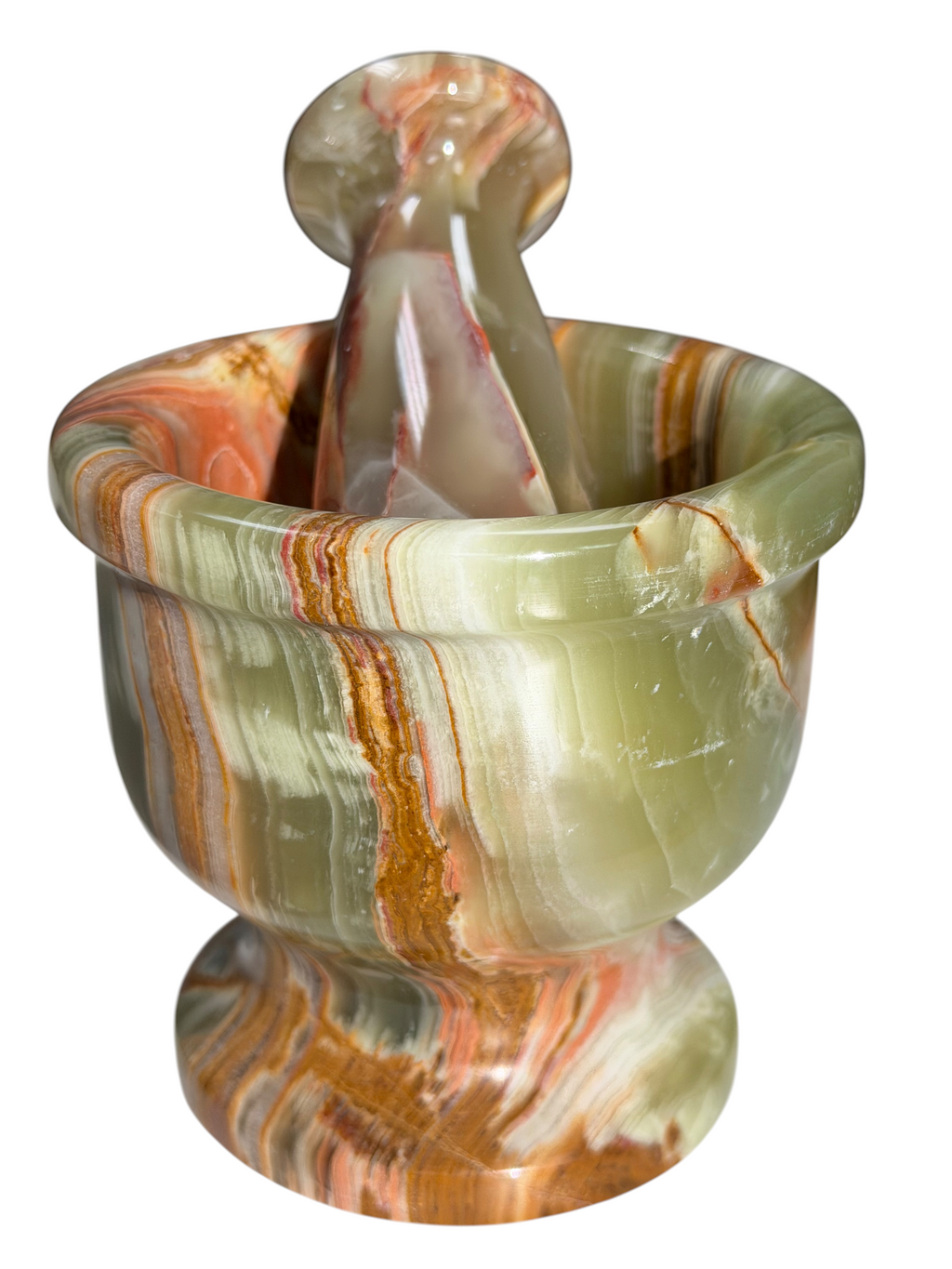 4" Green Onyx Pestle & Mortar #4