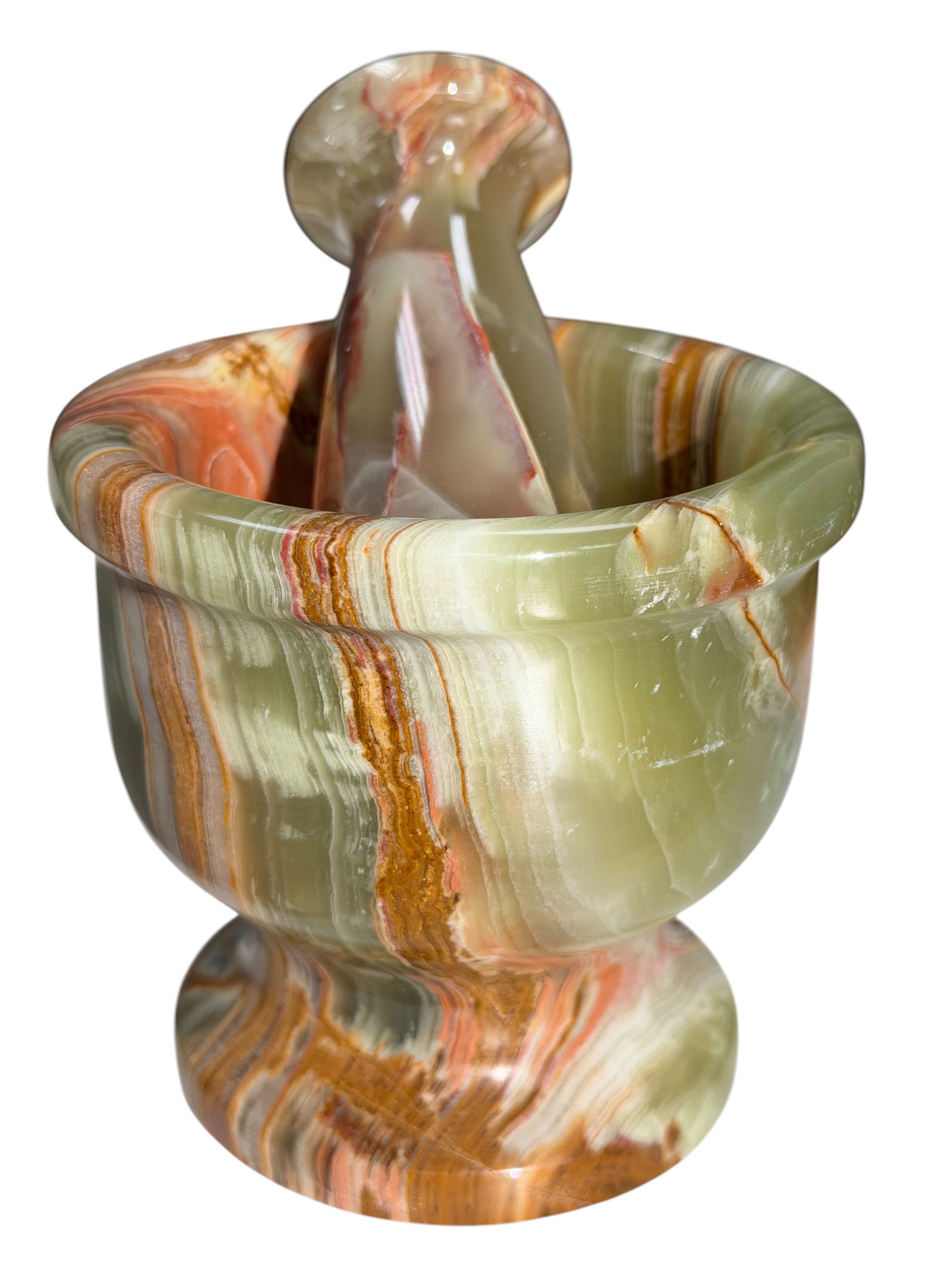 4" Green Onyx Pestle & Mortar #4