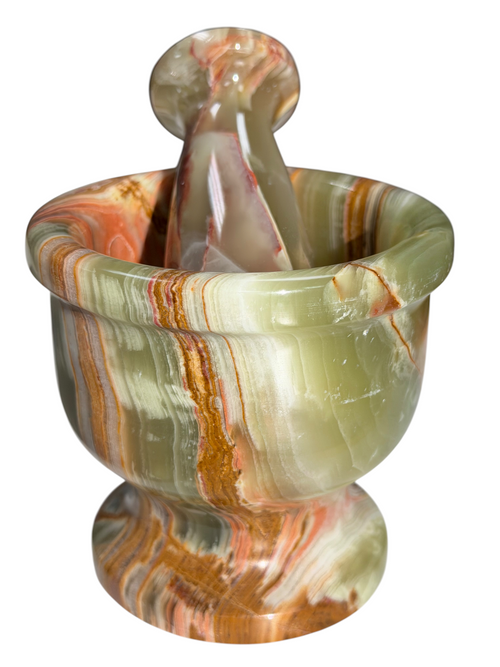 4" Green Onyx Pestle & Mortar #4