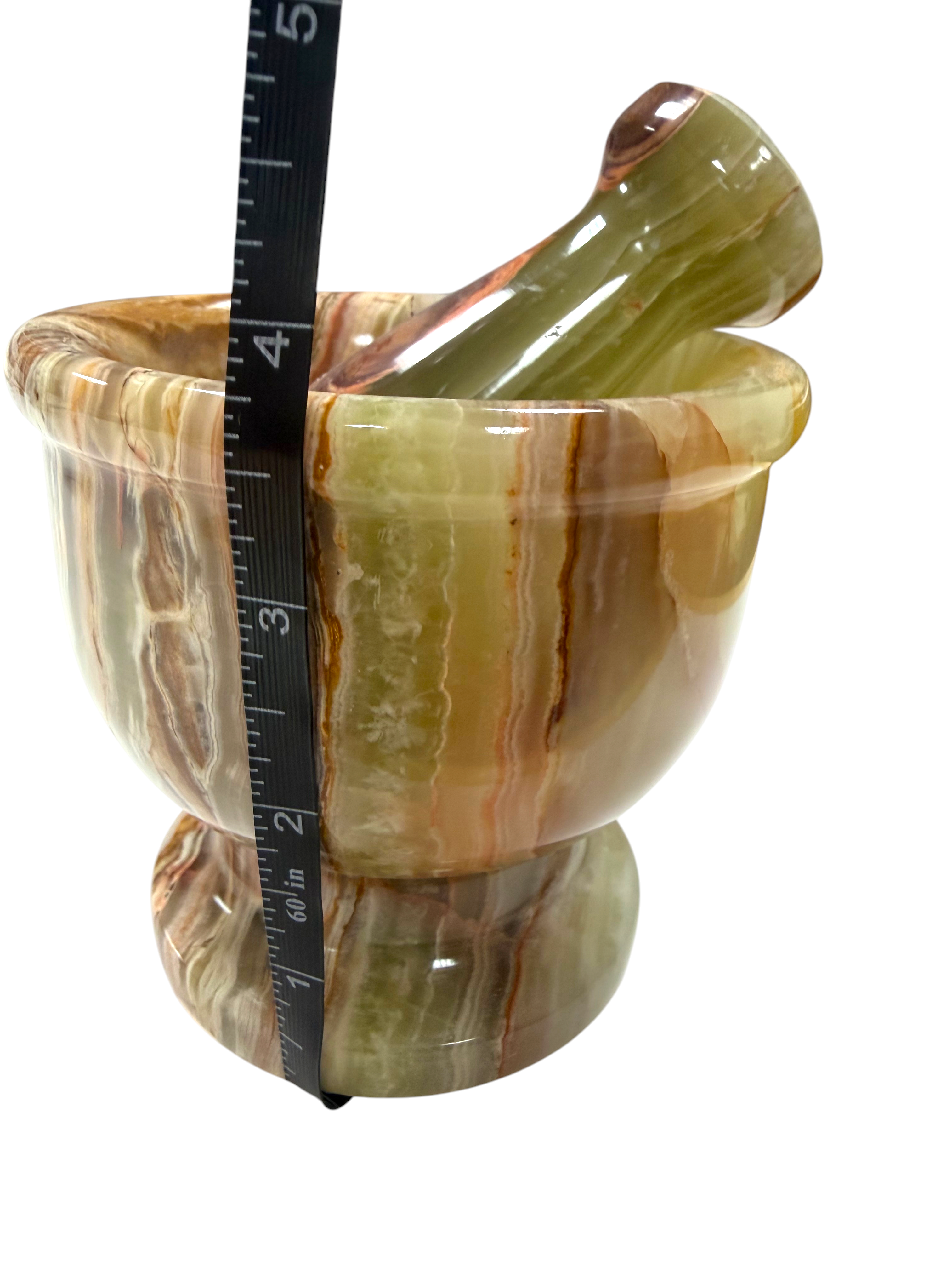 4" Green Onyx Pestle & Mortar #2
