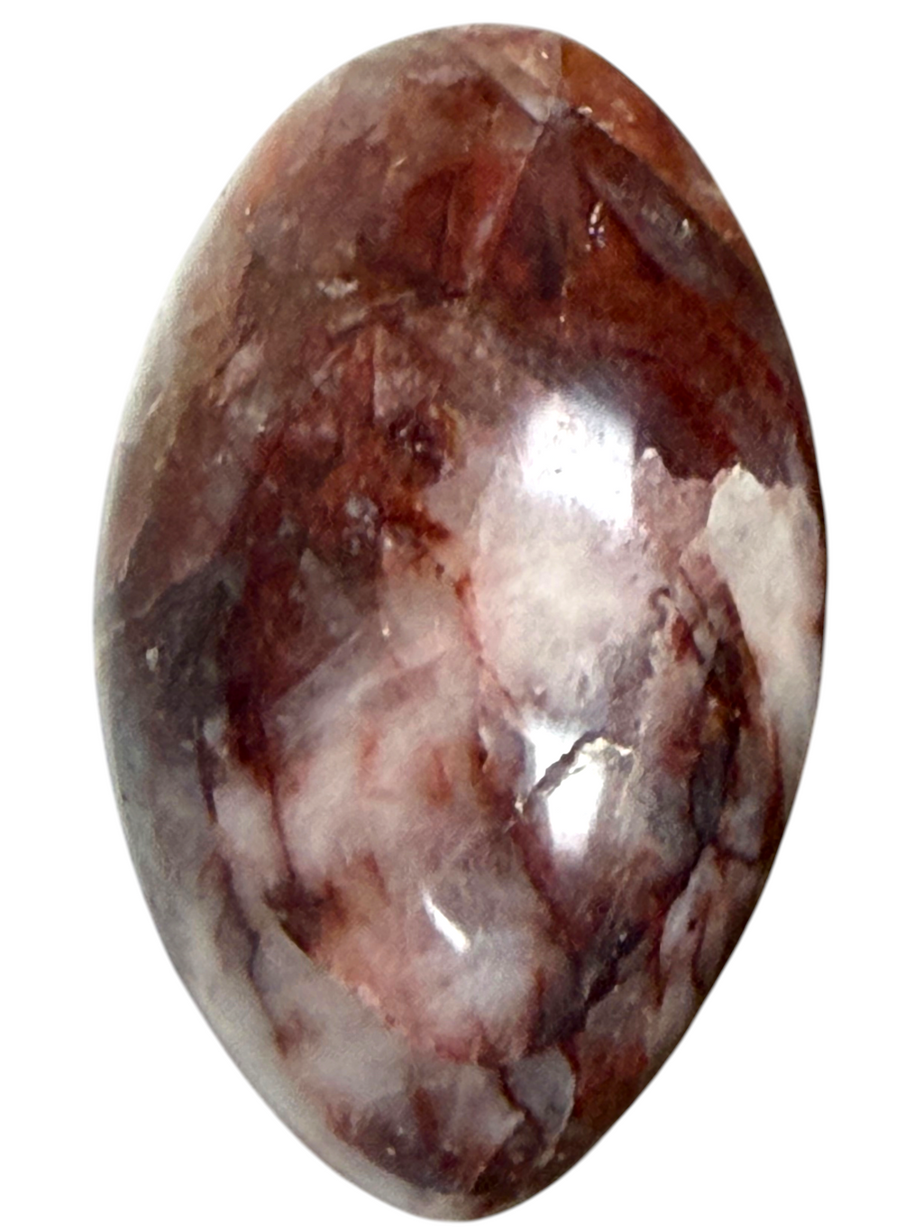 Hematoid Quartz Palm Stone