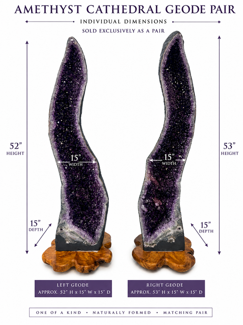 Amethyst Cathedral Geode Pair