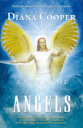 Book cover of 'A New Light on Angels' by Diana Cooper with an angelic figure and blue background.