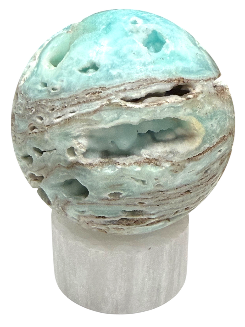 Blue Aragonite Sphere 60mm