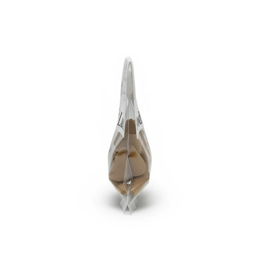 Crystal Fairy Patch Good Luck premium hand-made incense cones in a clear plastic retail pouch for attracting prosperity.