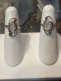 Herkimer Diamond with Swirl Sterling Silver Ring